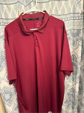 Nike Men's Maroon Performance Polo